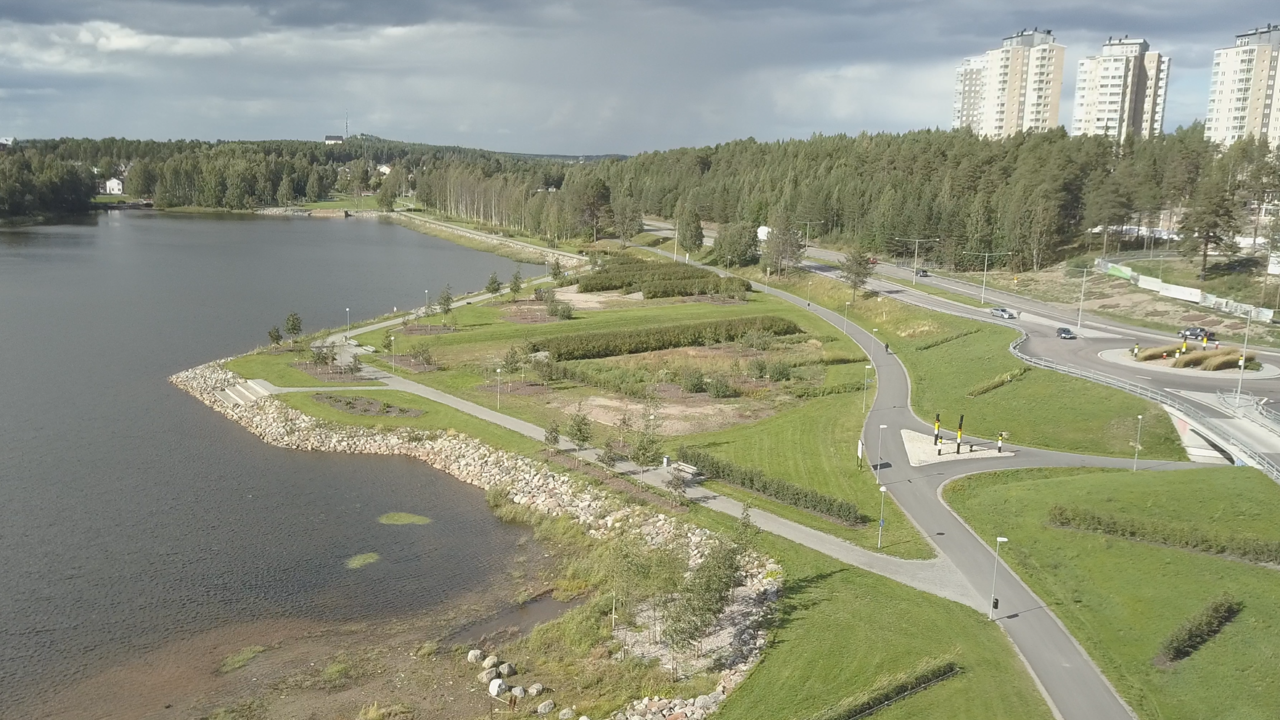 Bild över skurholmsfjärden i Luleå för östra länkenprojekt bildcredd projekt östra länken